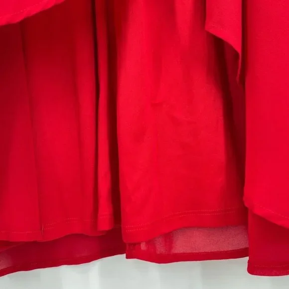 New Lulu's Small Calle Red Ruffled Sleeveless Maxi Dress Sexy Party Cocktail - Picture 6 of 11